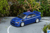(Pre-Order) 1:64 Mitsubishi Lancer Evolution VI GSR T.M.E. -- Metal Blue Pearl -- Motorhelix