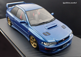 (Pre-Order) 1:18 Subaru Impreza WRX Type R STI Version V (GC8) -- Blue Metallic -- Ignition Model IG3540