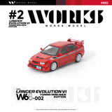 (Pre-Order) 1:64 Mitsubishi Lancer Evo VI Tommi Makinen Edition -- Red -- Works Model