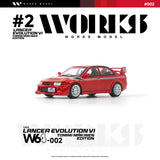 (Pre-Order) 1:64 Mitsubishi Lancer Evo VI Tommi Makinen Edition -- Red -- Works Model