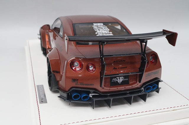 1:18 Nissan R35 GTR Liberty Walk Performance -- Brown -- Make Up by LB