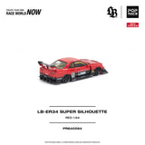 (Pre-Order) 1:64 Nissan LB-ER34 Super Silhouette Skyline -- #5 Red/Black -- Pop Race