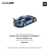 1:64 Mazda RX-7 (FD3S) RE-AMEMIYA Widebody -- Blue Chrome -- Pop Race