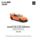 (Pre-Order) 1:64 Mazda RX-8 RE-AMEMIYA -- Chrome Orange -- Pop Race