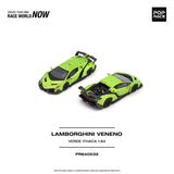 (Pre-Order) 1:64 Lamborghini Veneno -- Verde Ithaca (Green) -- Pop Race