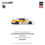 (Pre-Order) 1:64 Nissan Silvia (S15) Super Silhouette -- #23 White/Yellow -- Pop Race