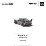 (Pre-Order) 1:64 RWB 930 (Porsche 911) -- "Stella Artois" Gun Metal -- Pop Race