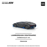 (Pre-Order) 1:64 Lamborghini Centenario -- Carbon / Blue -- Pop Race
