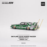 1:64 Nissan Skyline C210 - Bosozoku Style -- #210 Green/Silver -- Pop Race
