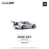 1:64 RWB 997 -- Silver -- Pop Race Porsche 911