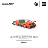 (Pre-Order) 1:64 Mazda RX7 (FD3S) LB-Super Silhouette -- #55 Orange/Green 787B Tribute -- Pop Race