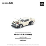(Pre-Order) 1:64 Nissan Skyline GT-R (KPGC110) Kenmeri -- V8 Drift Car White -- Pop Race