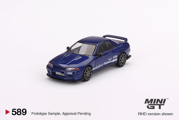 1:64 Nissan Skyline GT-R Top Secret VR32 -- Metallic Blue -- Mini GT MGT00589