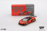 1:64 Lamborghini Aventador LB-WORKS -- Orange MDX 2025 -- Mini GT MGT01133