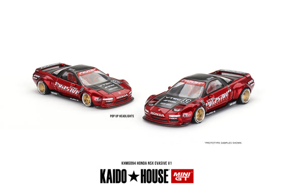 1:64 Honda NSX Evasive V1 Red -- KaidoHouse x Mini GT KHMG094