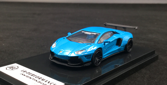 1:64 Lamborghini Aventador Liberty Walk -- Pearl Blue -- JEC Models