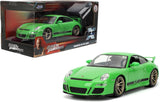 1:32 Porsche 911 GT3 RS 997 -- Green w/Black Stripes -- Fast & Furious JADA