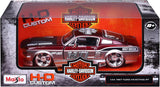 1:24 1967 Ford Mustang GT -- Harley-Davidson Grey/Maroon -- Maisto