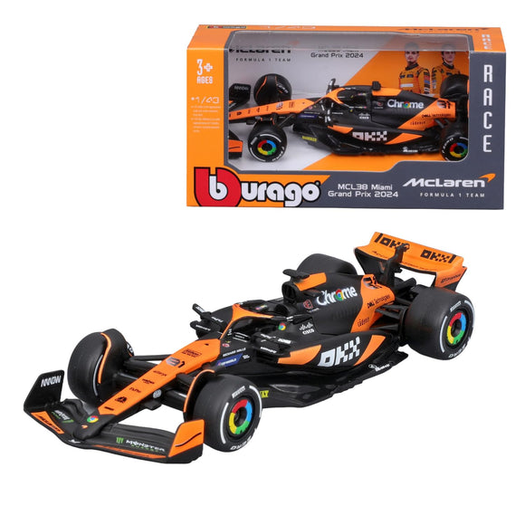 1:43 2024 Oscar Piastri -- Miami GP -- #81 McLaren MCL38 -- Bburago F1