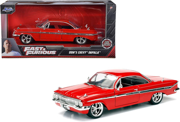 1:24 Dom's Chevy Impala -- Red -- Fast & Furious Chevrolet JADA