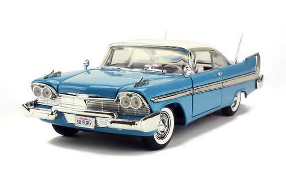 1:18 1958 Plymouth Fury -- Light Blue -- MotorMax: Timeless Classics