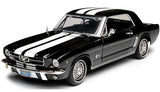 1:18 1964 1/2 Ford Mustang -- Black w/White Stripes -- MotorMax