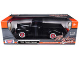 1:18 1940 Ford Pickup -- Matte Black -- MotorMax: Timeless Legends