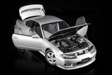 (Pre-Order) 1:18 Nissan Silvia S15 Spec-R Aero 1999 -- Sparkling Silver -- Motorhelix M83002