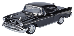 1:18 1957 Chevrolet Bel Air Hardtop -- Black -- MotorMax: Timeless Classics