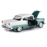 1:18 1955 Chevrolet Bel Air Hard Top -- Green Metallic/White -- Motormax