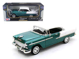1:18 1955 Chevrolet Bel Air Hard Top -- Green Metallic/White -- Motormax