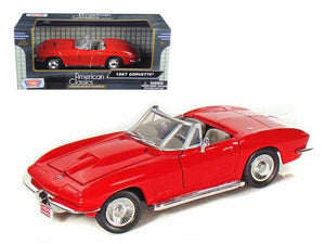 1:24 1967 Chevrolet Corvette Sting Ray Convertible -- Red -- MotorMax