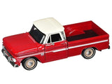 1:24 1966 Chevrolet C10 Fleetside Pickup -- Red/Cream -- MotorMax