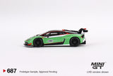 1:64 Lamborghini Huracan GT3 EVO2 -- #63 Green Presentation -- Mini GT