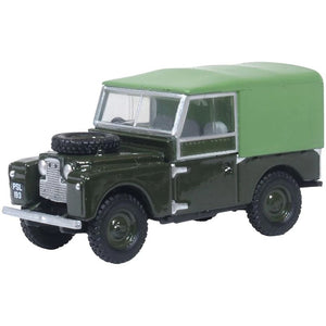 1:76 (OO) Land Rover Series I -- Canvas (Rails) Bronze Green -- Oxford 76LAN1880