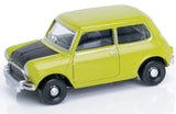 1:76 (OO) Classic Mini -- Lime Green 'Mr Bean' -- Oxford 76MN005S