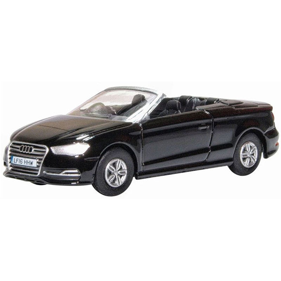 1:76 (OO) Audi S3 Cabriolet -- Mythos Black -- Oxford 76S3002