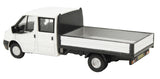 1:76 (OO) Ford Transit Dropside -- White -- Oxford 76TPU005