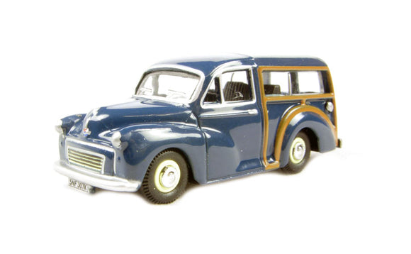 1:76 (OO) Morris Minor Traveller -- Trafalgar Blue -- Oxford 76MMT002