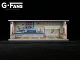 1:64 Porsche RWB Garage Diorama Display with LEDs -- G-Fans 710007