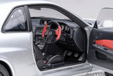 1:18 Nissan Skyline GT-R (R34) Z-Tune -- Silver -- AUTOart 77461