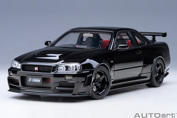 1:18 Nissan Skyline GT-R (R34) Z-Tune -- Pearl Black -- AUTOart 77463