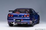 1:18 Nissan Skyline GT-R (R34) Z-Tune -- Midnight Purple -- AUTOart 77464