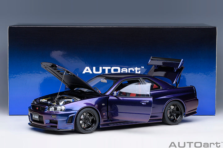 1:18 Nissan Skyline GT-R (R34) Z-Tune -- Midnight Purple -- AUTOart 77