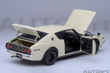 1:18 Nissan Skyline 2000 GT-R (KPGC110) Tuned Version -- White -- AUTOart