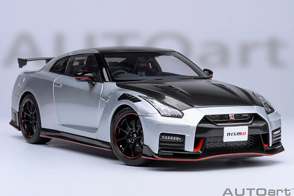 1:18 Nissan GT-R (R35) Nismo Special Edition 2022 -- Ultimate Metal Silver -- AUTOart