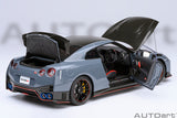 1:18 Nissan GT-R (R35) Nismo Special Edition 2022 -- Stealth Grey -- AUTOart