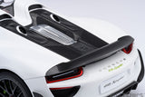 (Pre-Order) 1:18 Porsche 918 Spyder Weissach Package -- White w/Red Interior -- AUTOart