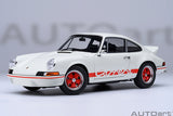 1:18 Porsche 911 Carrera RS 2.7 Coupe 1973 - White w/Red Stripes - AUTOart 78030