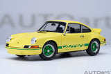 1:18 Porsche 911 Carrera RS 2.7 Coupe 1973 -- Yellow w/Green Stripes -- AUTOart